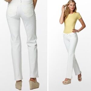 NWT Lilly Pulitzer Babe Boot Cut White Flowy Summer Jean Sz 4